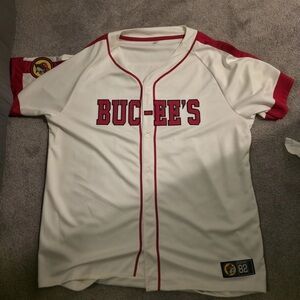 Buc-ee's White and Red Men's Jersey Shirt